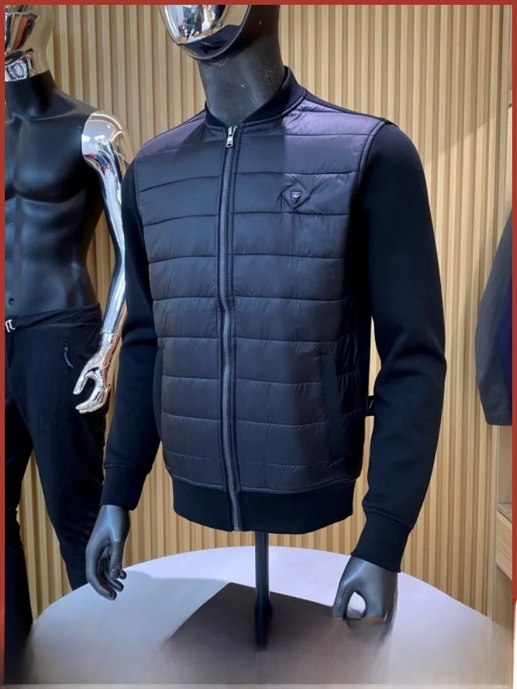 

Nordic Sle мужской легкий уличный хлопковый воротник-стойка с пришивкой из хлопка в стиле пэчворк, зимнее новое поступление, облегающий крой