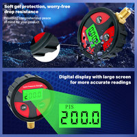 High Accuracy 0-200PSI Digital Tyre Tire Air Pressure Gauge LCD Manometer Pressure Gauge with LED Light for Car Truck Motorcycl