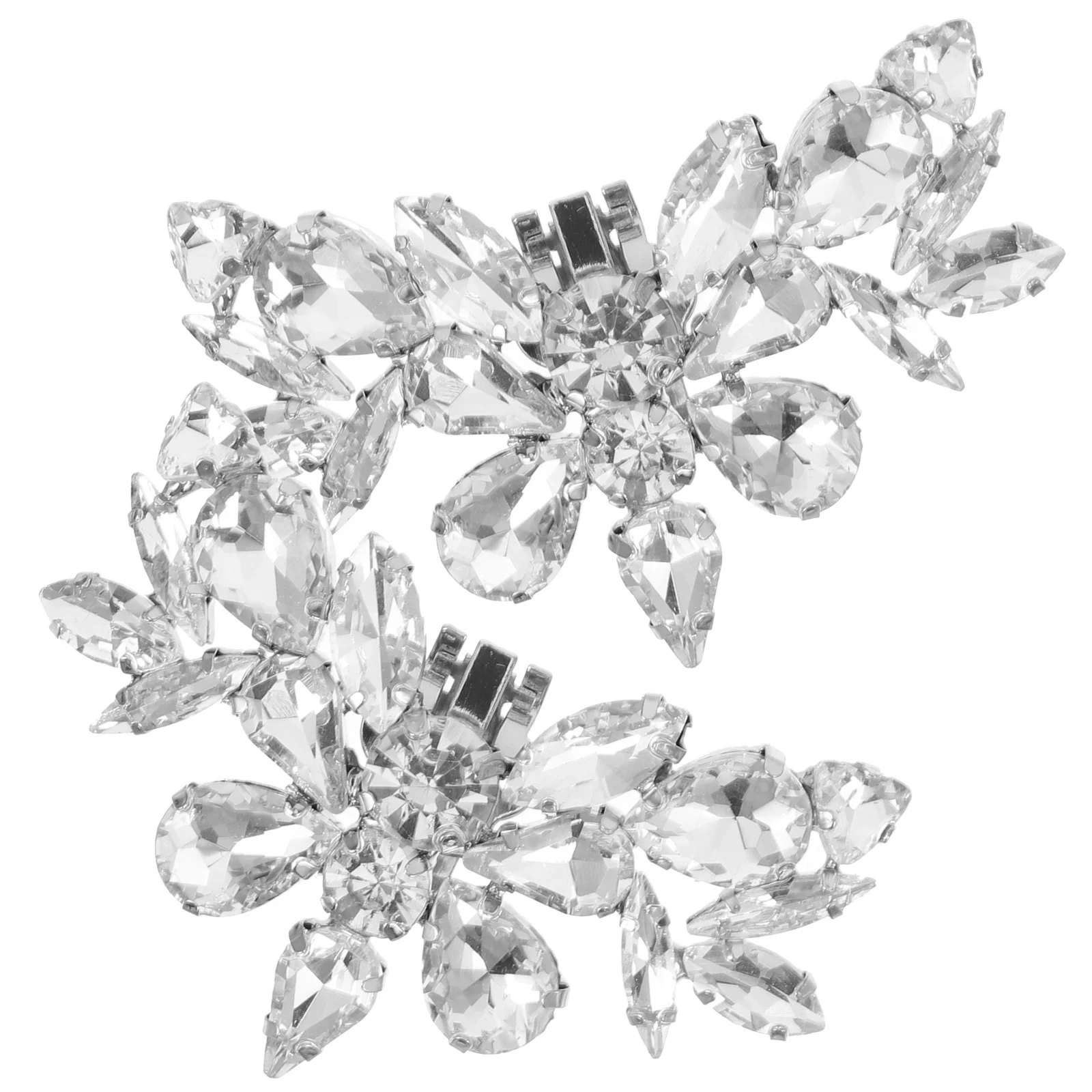 

1Pair Rhinestone Shoe Clips Decorative Buckle Luxury Heel Accessories Bridal Wedding Party Shoe Jewelry Rhinestone Shoes Buckle