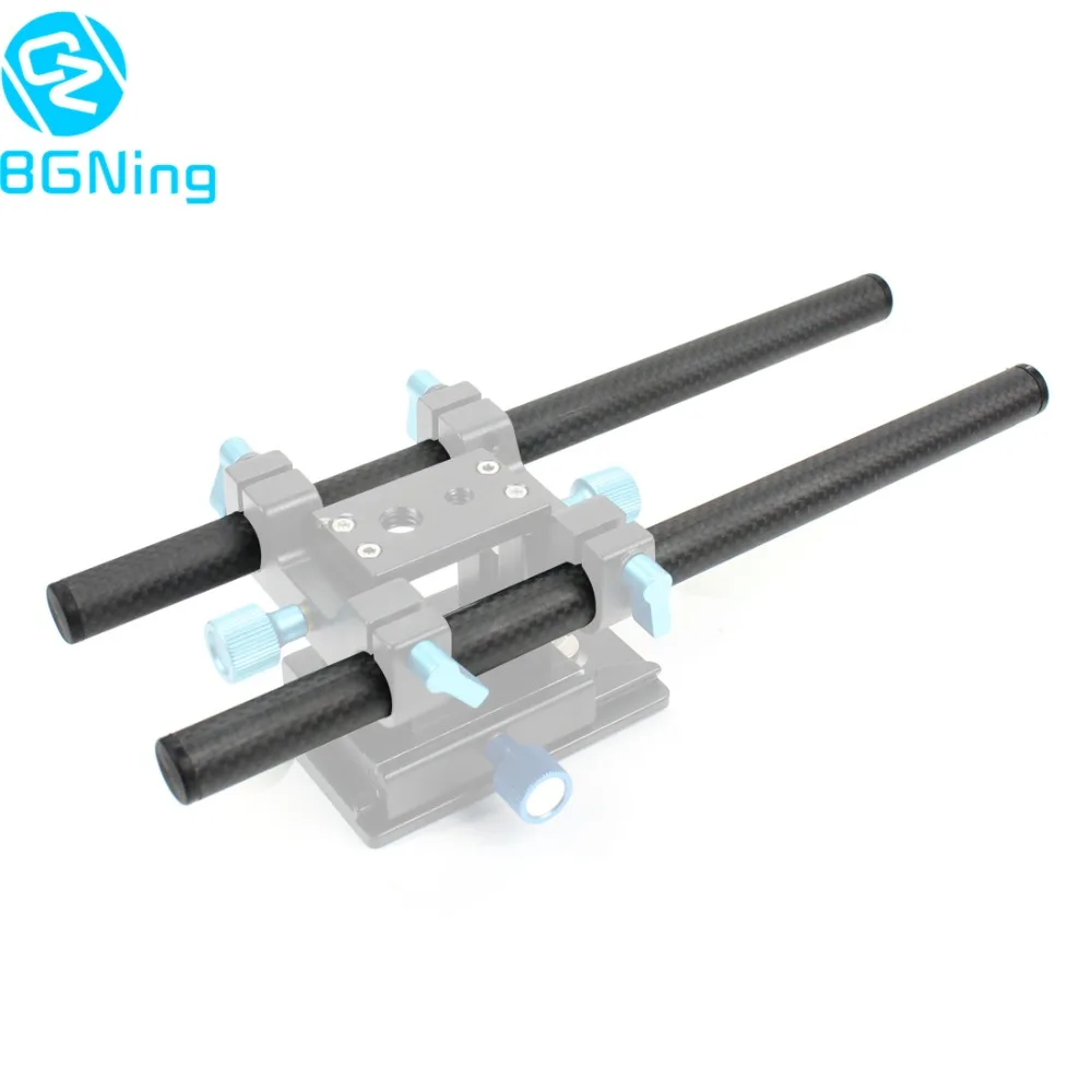 2 Stück 10cm 25cm 30cm 40cm Carbonfaserrohr mit 15mm Teleobjektivhalterung für Rig-Schienen-Klemmsystem Follow Focus SLR-Kameras – Detail 33