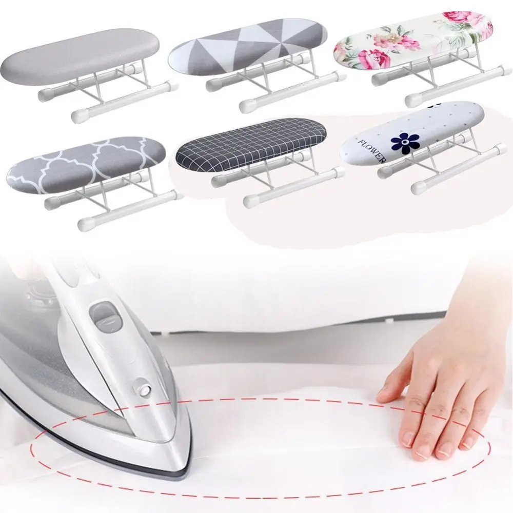 Portable Foldable Mini Ironing Board Heat Resistant Home Supplies Ironing Board Rack Metal Household Clothes Ironing Cover