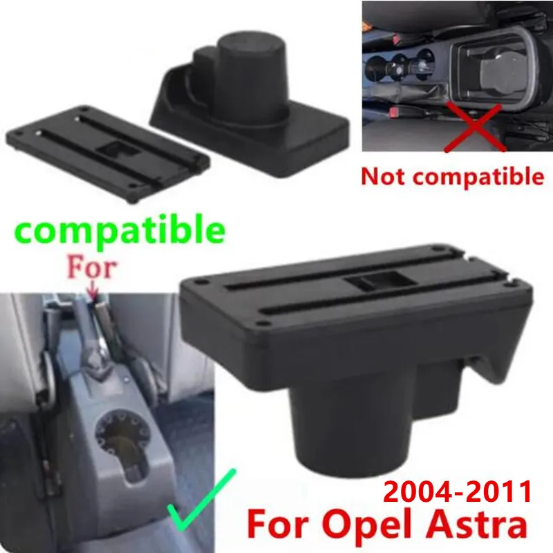 For Opel Astra Armrest Box For Opel Astra H 2004-2011 Car Armrest Double-Layer Storage Box Cup Holder Retrofit Car Accessories