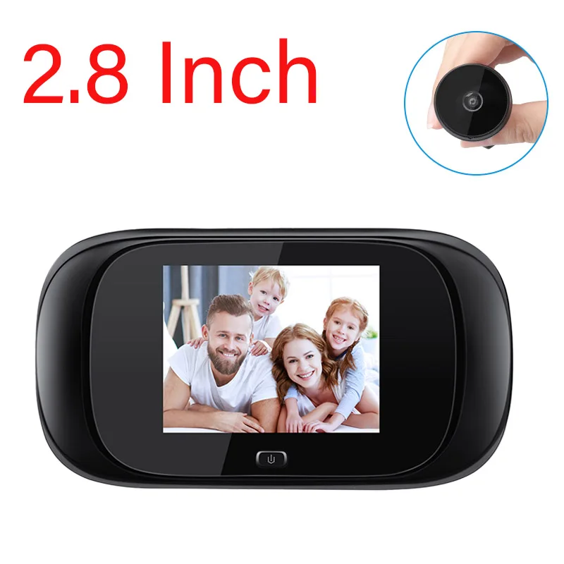 Digital LCD Porta Eye Surveillance Camera, Peephole Video Camera, 90 Graus Campainha, Detecção de Movimento, 2,8"