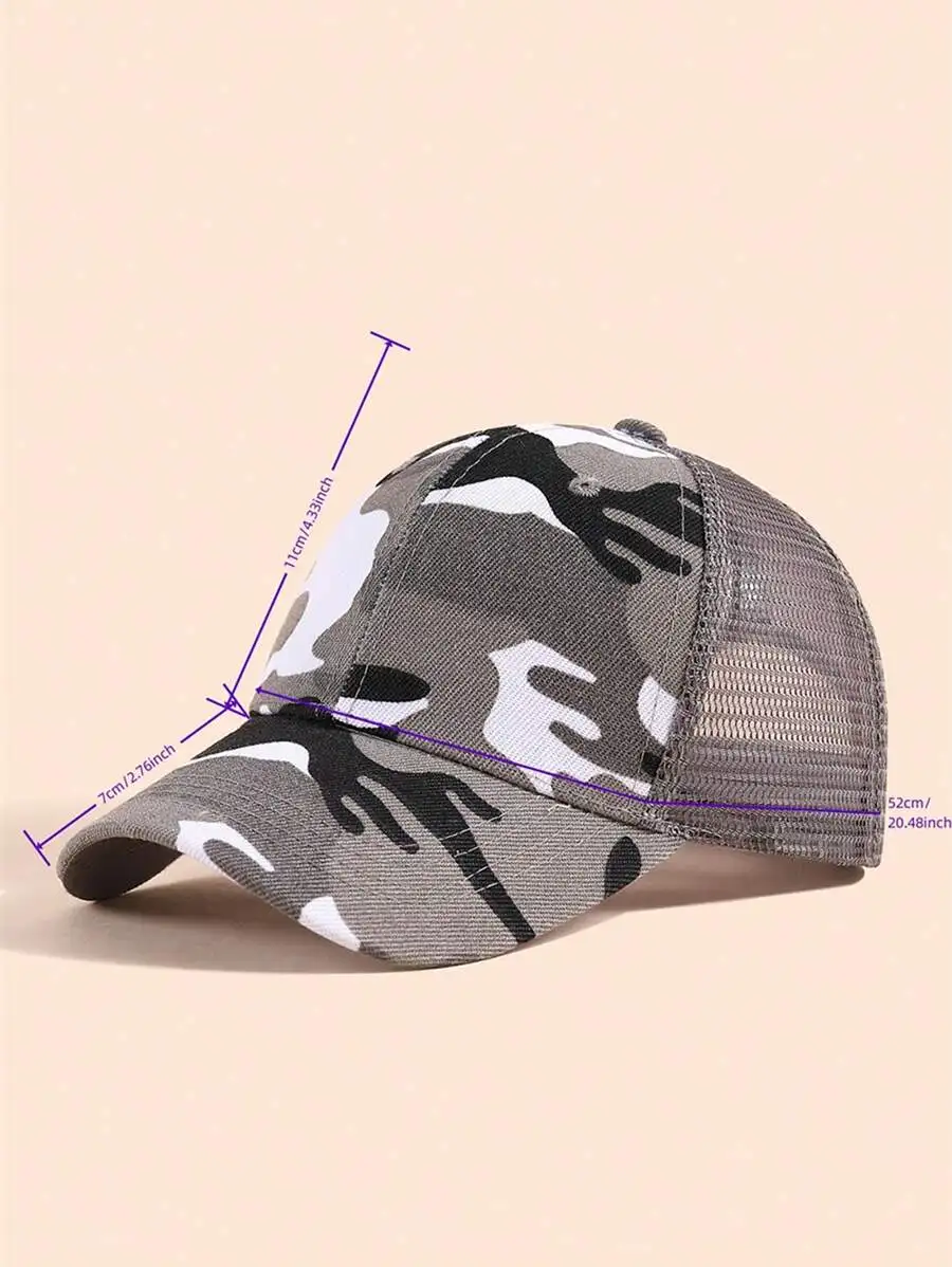 

Camouflage Baseball Cap Adult Breathable Mesh Sun Hat Outdoor Sport Cap