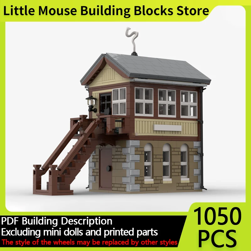 

Street View Model MOC Building Bricks Great Western Railway Signal Box Modular Technology Gifts Holiday Assemble Children Toys