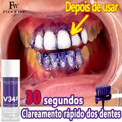 FlowWeek Smilekit V34-pasta de dientes púrpura, Corrector de color, blanqueamiento dental, brillo, reducción de color amarillo, Limpieza de dientes