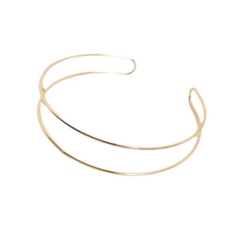 14K Real Gold Copper Wire Double-strand Bracelet Manual Clip Bead Winding DIY Backing Bracelet Double-circle Bracelet Accessorie
