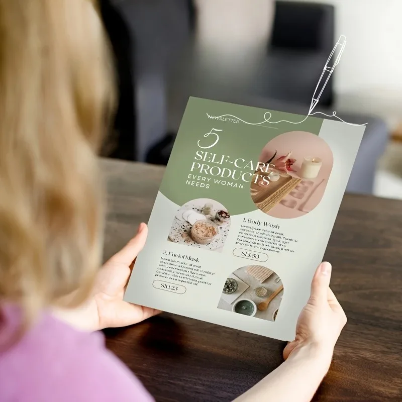 100pcs Custom A4 Flyer Printing Service Personalized Promotional Flyers For Business Events Marketing Materials Fast Delivery