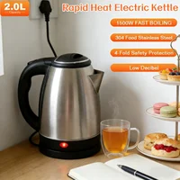 LZJV 2L Portable Travel Electric Kettle – Stainless Steel Water Boiler
