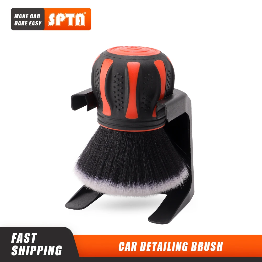 

SPTA Ultra Soft Bristles Detailing Synthetic Brush with Storage Rack Covers Large Area Inside or Outside Vehicles