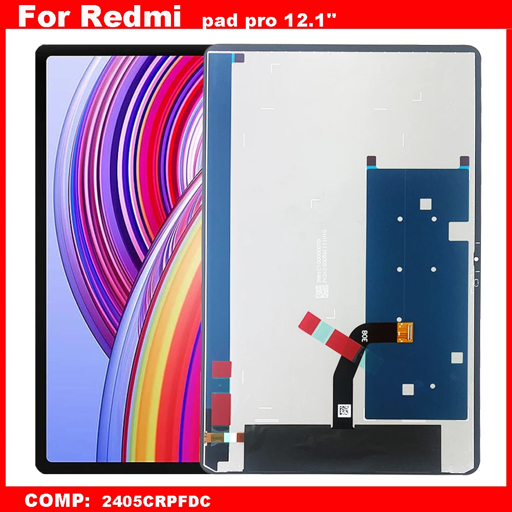 

Ori 12.1 2024 For Redmi Pad Pro 5G For Xiaomi Poco Pad 5G 2405CRPFDC LCD Display Touch Screen Digitizer Glass Assembly Repair
