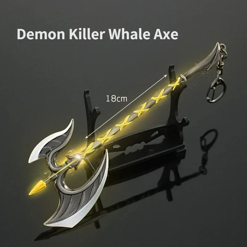 

Douluo Continent Game Surrounding18cm Douluo Soul Master Duel Demon Killer Whale Axe Alloy sword Model Creative Decoration Toys