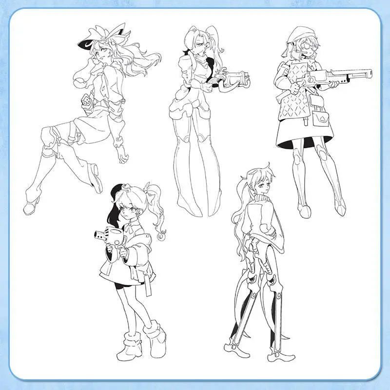 Mechanical future weapons anthropomorphic girl role design example tutorial