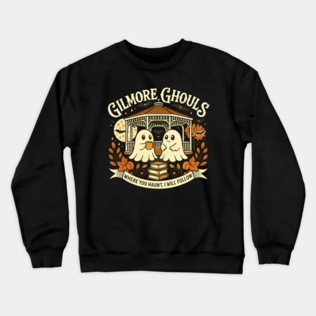 

Autumn and Winter Crew Neck Sweatshirt Pure Cotton Gilmore Ghouls Print Ideal for Gilmore Girls Fans To Celebrate