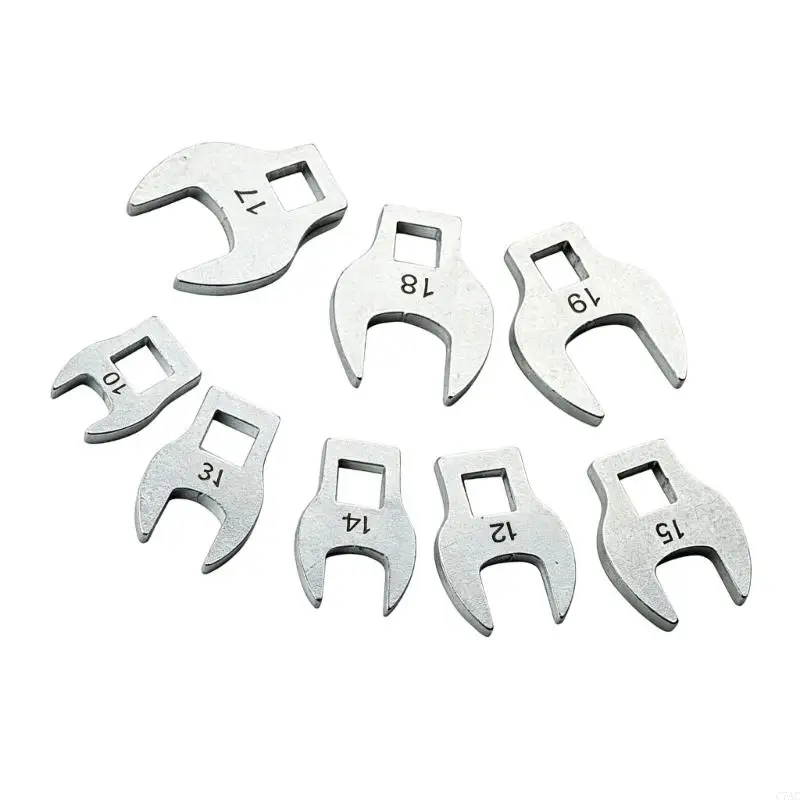 8Pcs Open-End Crowfoot Tool Set for 3/8 Drive Repair Access Areas C7AC