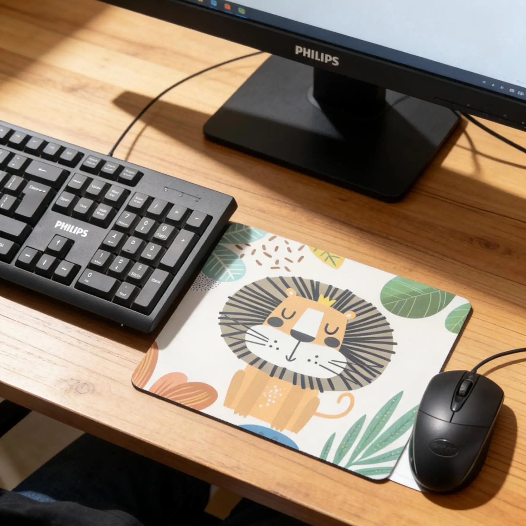 1pc Fun Forest Animal Mouse Pad Lion Monkey Giraffe Non slip Office Game Computer Desk Pad Universal Non slip Pad 2D Flat