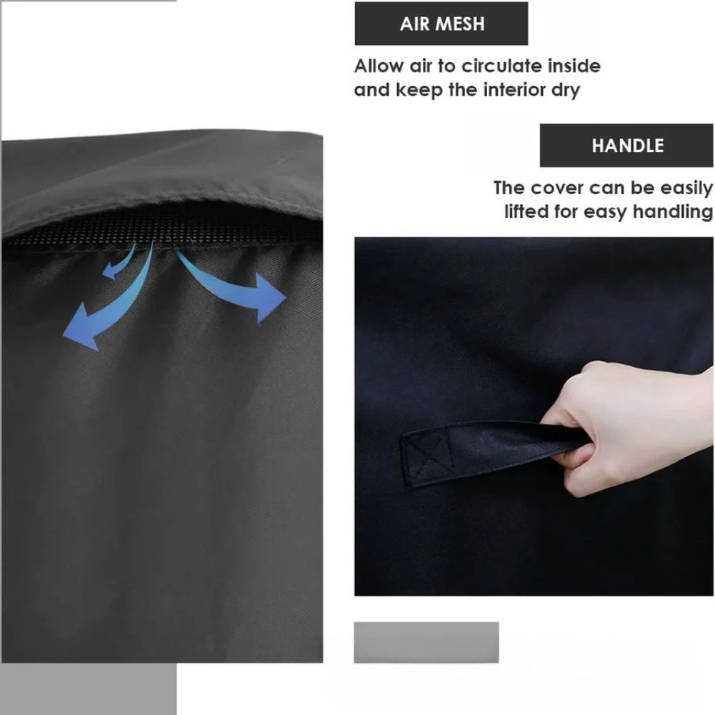 Multi-Guitar Stand Dust Cover with Heavy-Duty Oxford Material Zipper Opening and Integrated Handle 91.5L 49W 110H cm