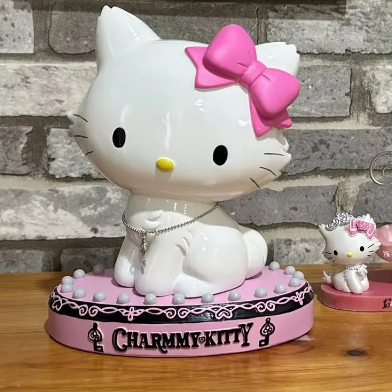 Sanrio Charmmy Kitty Resin Bank Money Box Saving Coin Money Box Toy Cartoon Home Creative Ornament For Kids Birthday Xmas Gift