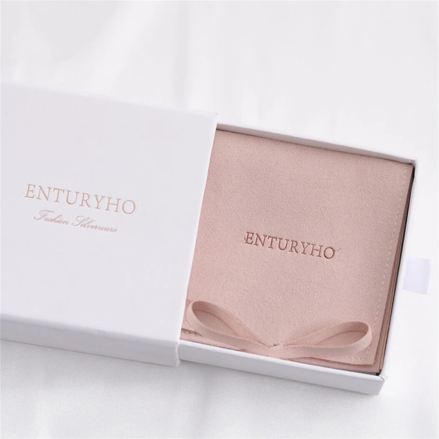 

Personalizable Embossed Logo Print Microfiber Jewelry Bags Custom Jewelry Packaging Bags Wedding Christmas Wrapping Ring Bags Fr