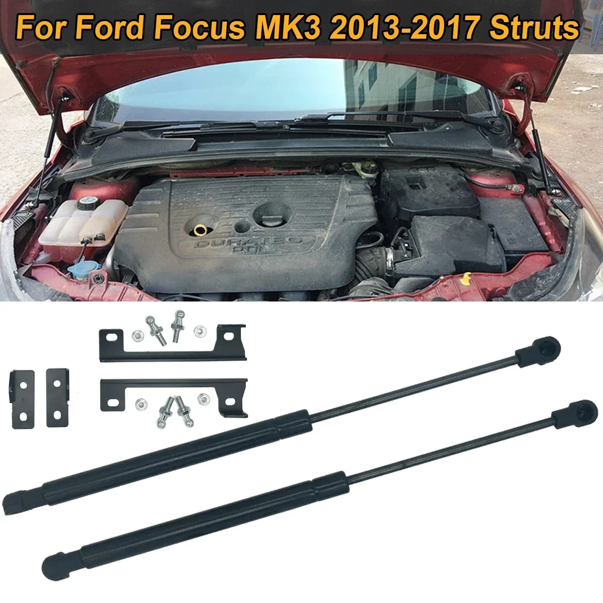 For Ford Focus MK3 2013 2014 2015 2016 2017 Front Engine Bonnet Hood Gas Strut Shock Spring Lift Support Bars Car Accessories