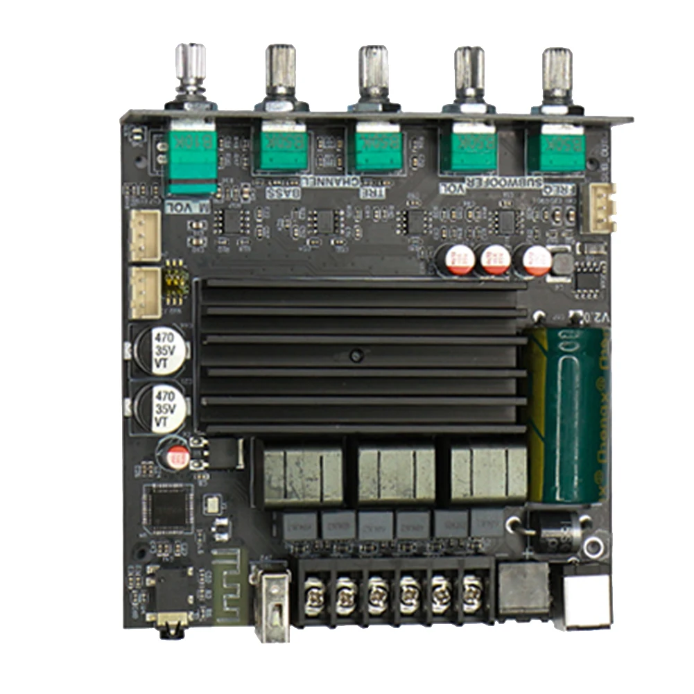 ZK-ST21 Bluetooth-Compatible Digital Power Subwoofer Amplifier 2.1 Channel Amplifier Module 100W+100W+200W Chip TPA3221