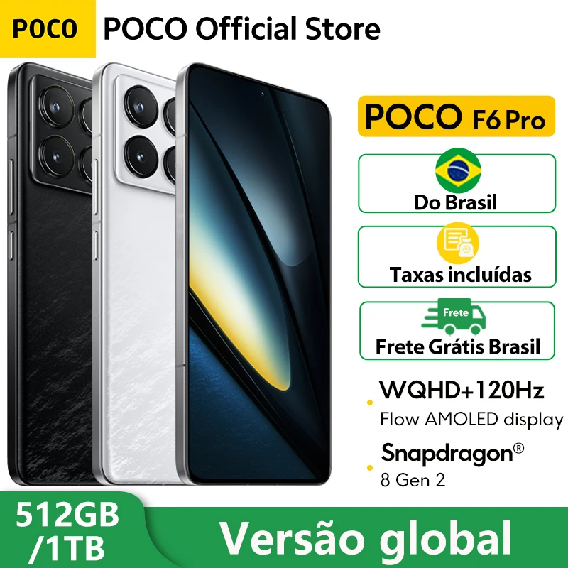 NEW 5G POCO F6 Pro Global Version Smartphone Snapdragon® 8 Gen 2 120W HyperCharge WQHD+120Hz Flow AMOLED Display NFC