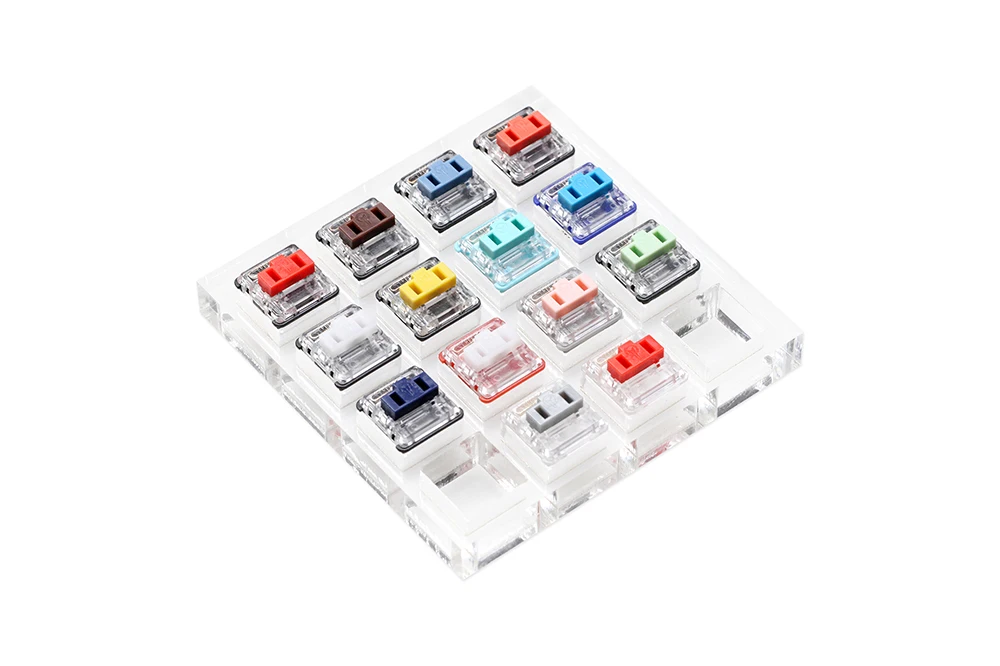 Acrylic Switch Tester 14 Kailh choc low profile switch RGB for Mechanical Keyboard Pink Jade Navy Crystal Red Pro Silver Orange