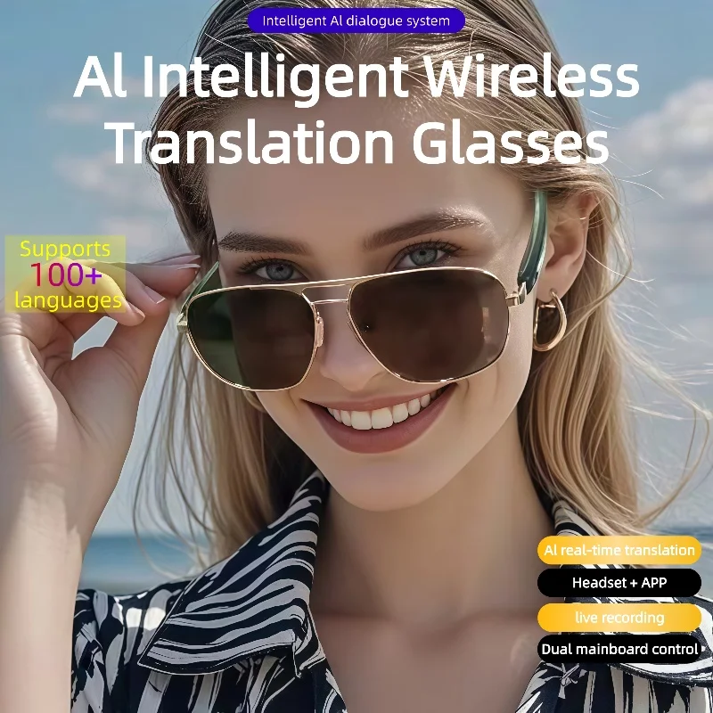 

GS02 AI умные солнцезащитные очки Bluetooth вызов спортивные наушники синий свет водонепроницаемые анти-УФ для мужчин женщин