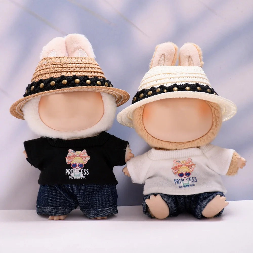 

Luxurious Doll Clothes 15-17cm Lafubu Clothes Outfit Design Short-sleeved Suit Diy Toy Pendant Accessories With Hat Party Gift