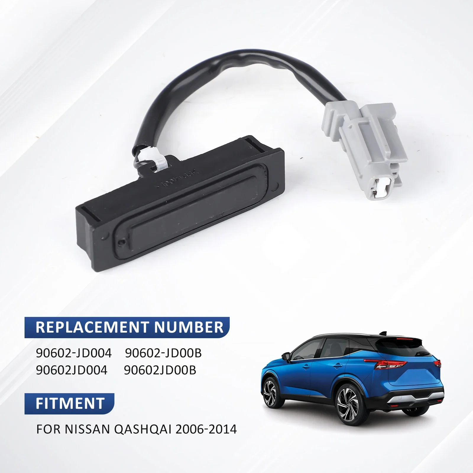 

90602-JD004 90602-JD00B 90602JD004 90602JD00B Black Car Trunk Switch Plastic For Nissan Qashqai J10 2006-2014 Car Accessories