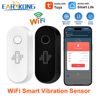 Tuya WiFi Vibration Detector Glass Broken Sensor Alarm Adjustable Sensitivity Optional For Door Window Glass Wall Cabinet Safe