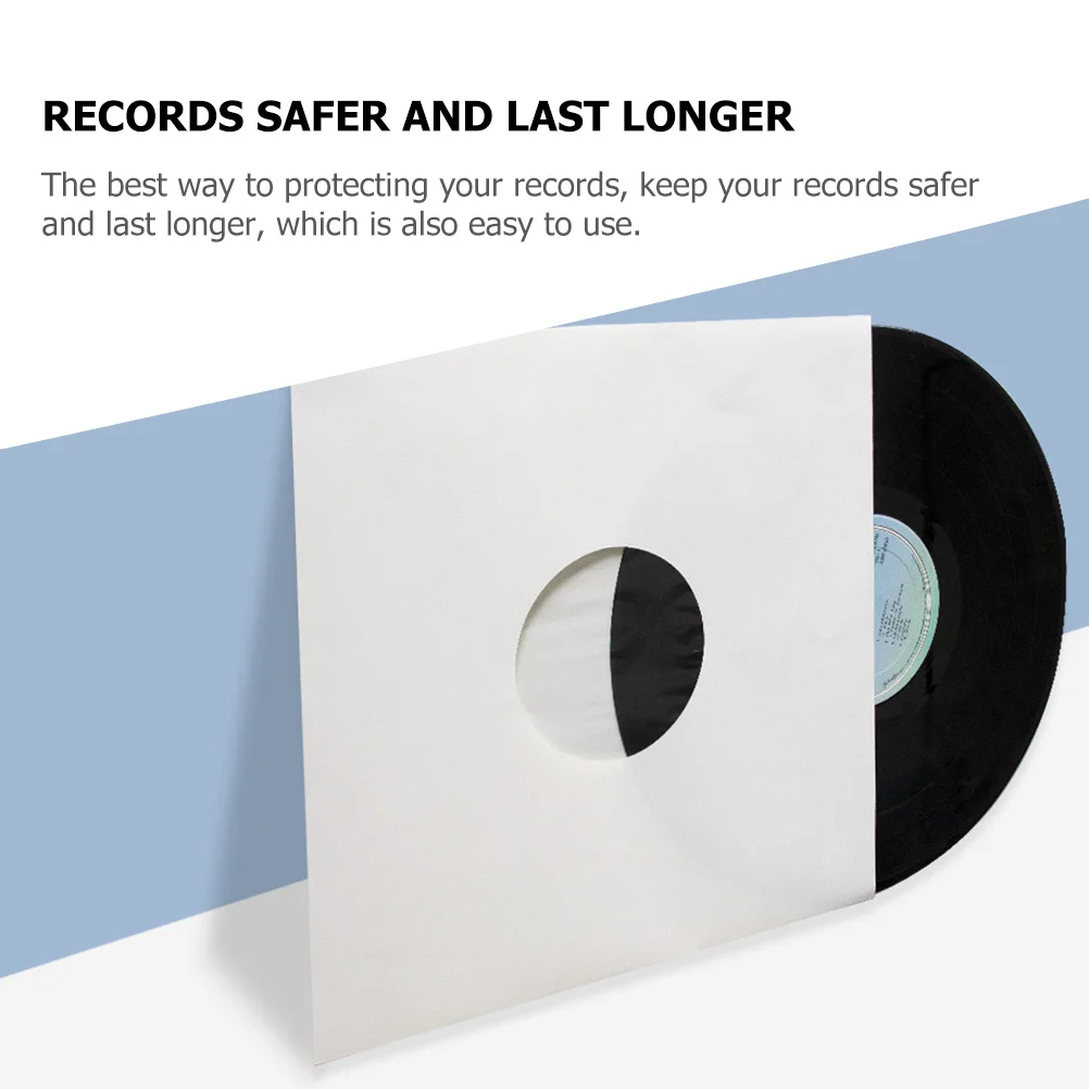 

6pcs Vinyl Record Sleeves Black Album Protective Cover For Dust Scratch Protection Record Inner Sleeve Storage Bags