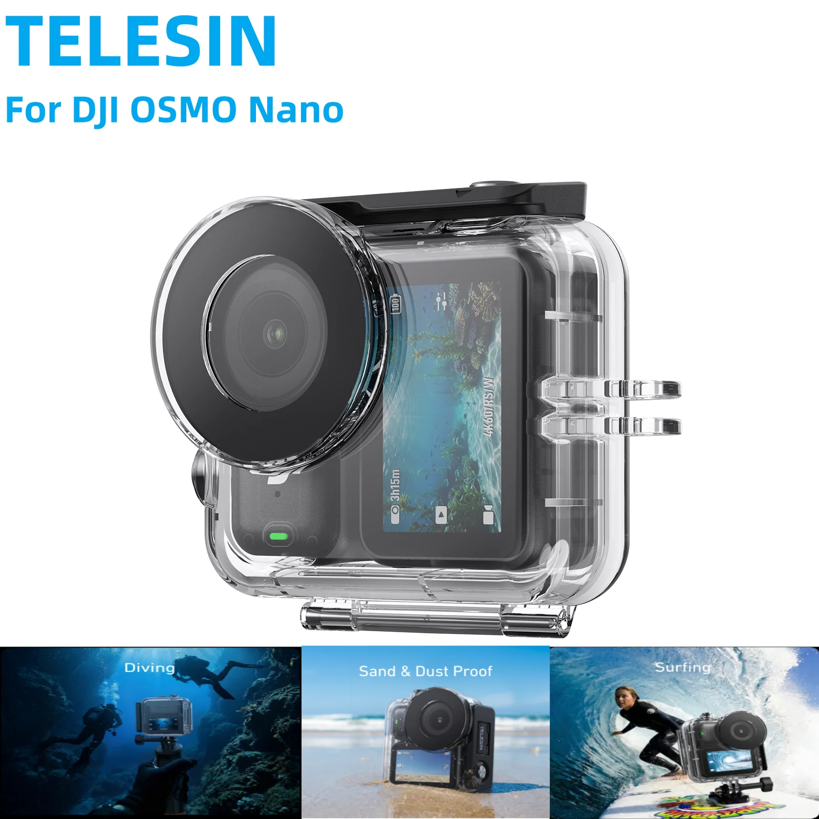 Telesin 60M IPX8 Di…