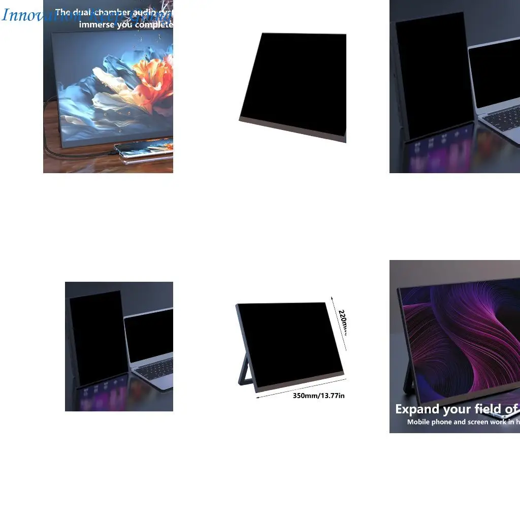 

E65C 15.6inch AntiGlare Portable Screen with Builts In Stand Mini HDTV and Type C