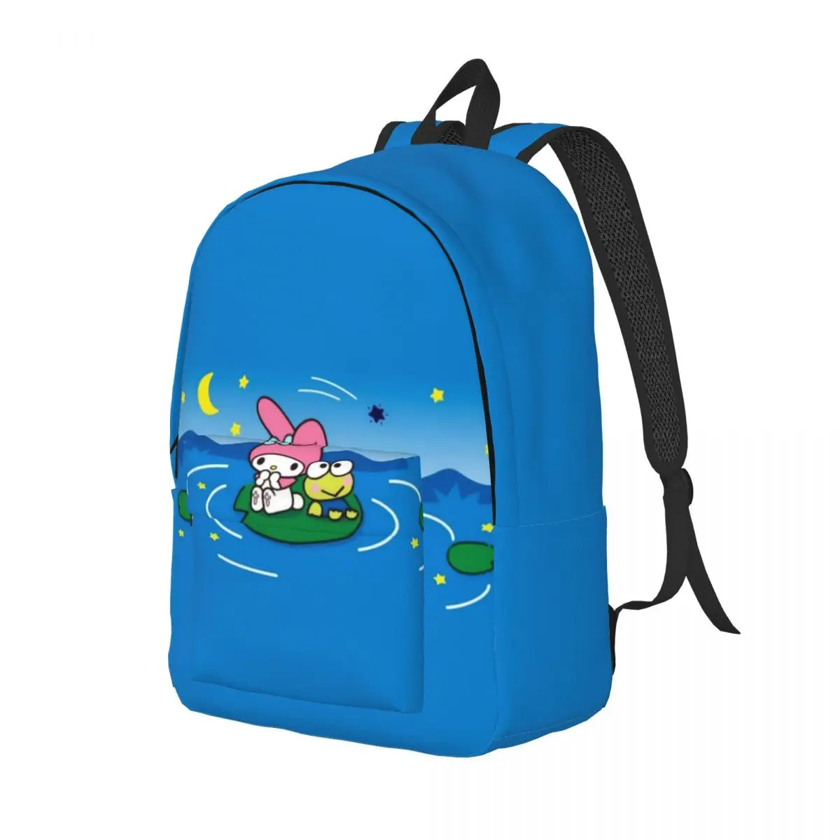 Custom Kerokero Keroppi Wallpaper Canvas Backpack for Men Women Waterproof School College Bag Print Bookbag