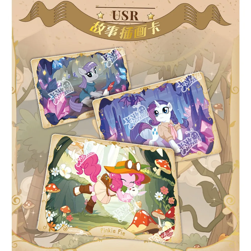 Genuine KAYOU My Little Pony Collection Cards Friendship Eternal Cartoon IP Animation Star Exquisite Art Peripheral Cards Gifts