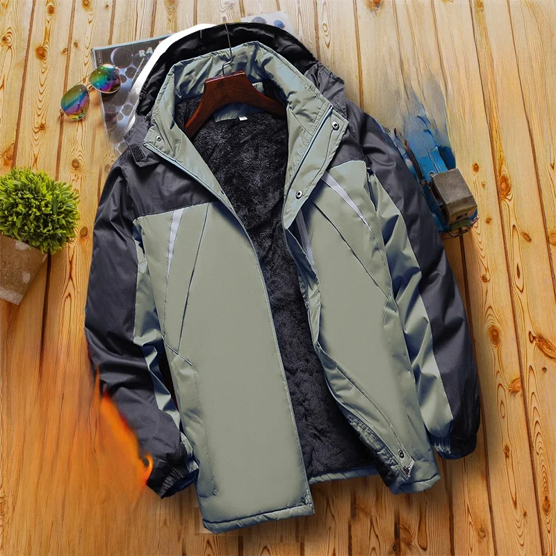 

Thiened Fce зимняя ветровка для скалолазания на открытом воздухе для мужчин и женщин, хлопковая одежда со льдом, рабочая одежда, пальто