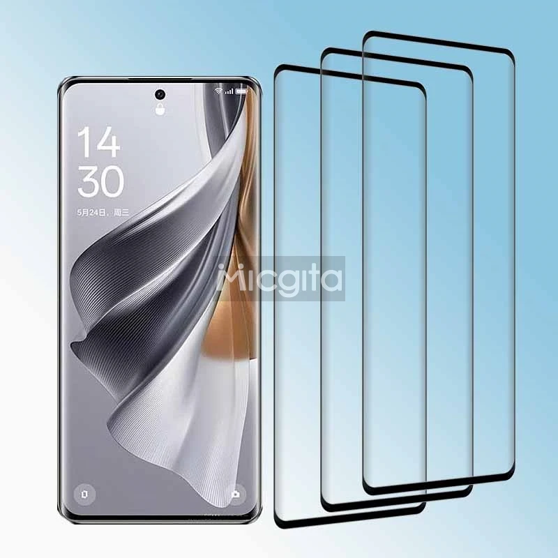 3PCS Full Screen Protector For OPPO Reno 10 Pro Reno 10 3D Curved Tempered Glass Anti-Scratch Front Film