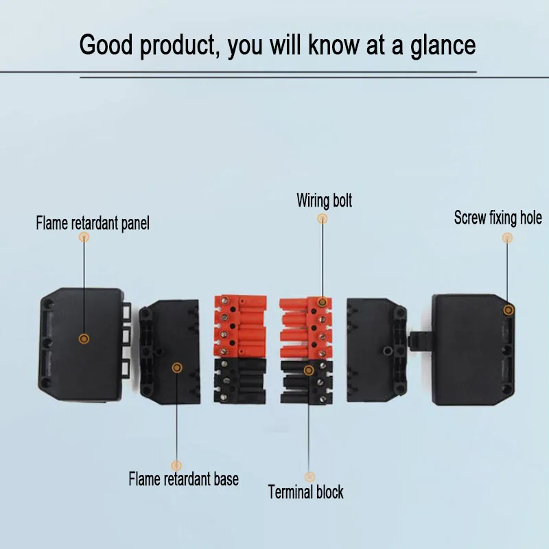 Conector de tomada de alimentação do queimador, terminal de fixação de parafuso fêmea e macho 4/6 /7 furos