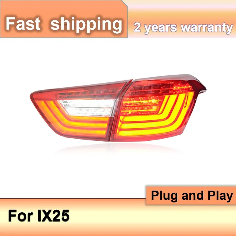 

Car Accessories for Hyundai IX25 Taillights 2014-2017 Creta Tailights LED Rear Lamp LED DRL+Brake+Park+Signal Stop Lamp