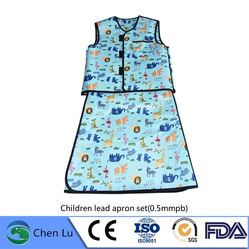 Genuine x-ray gamma ray protective children lead apron set nuclear radiation protection high quality 0.5mmpb child clothing