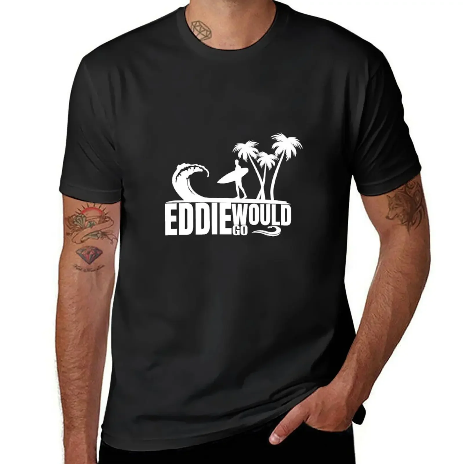 eddie would go T-Shirt summer top quick drying blacks graphic tee shirt shirts men graphic