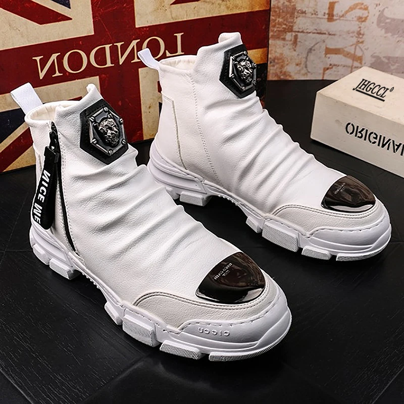 JHGCCL scarpe da uomo scarpe da uomo Zip gomma quotidiana bambino adulto pelle scamosciata scarpe Casual in pelle di lattice scarpe sociali maschio prezzo basso