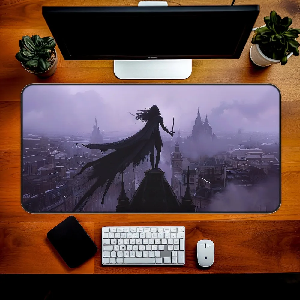 Tapis de bureau fantaisie, tapis de bureau esthétique, grand tapis de souris pour jeux, décoration pour setup gamer, tapis de souris XXL, accessoires de bureau
