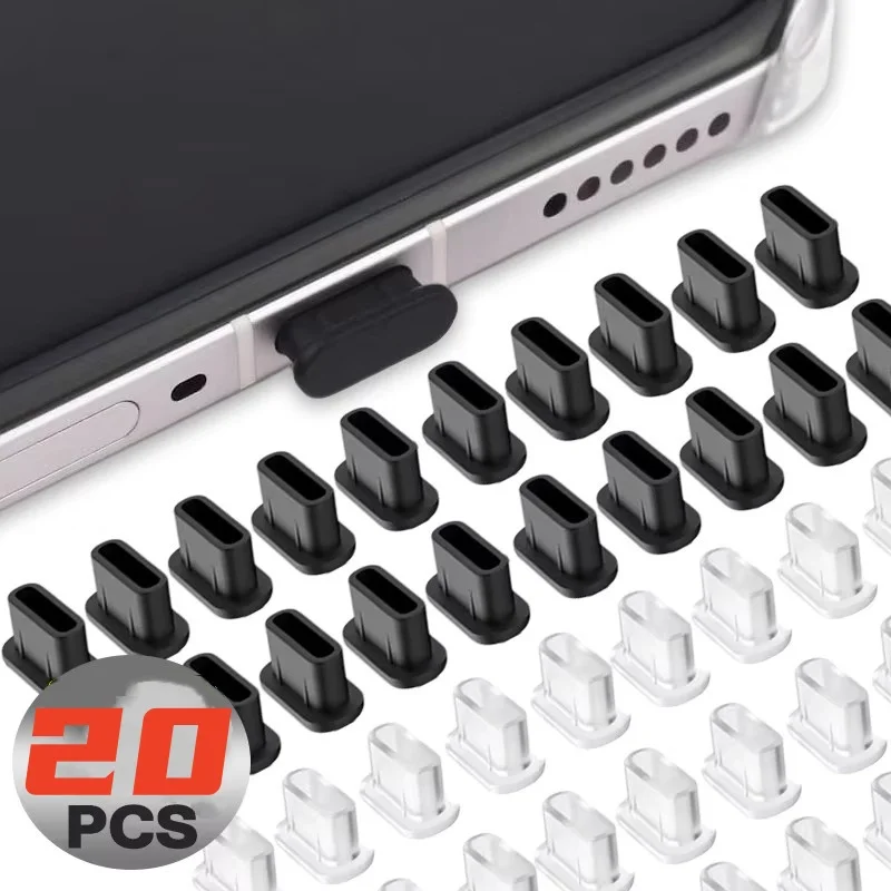 Silicone Dust Plugs Type C Charging Port Protector Stopper Cap Cover for Iphone 15 Pro Max 16 Plus Samsung Xiaomi Anti-Dust Plug