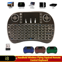 I8 Flying Mouse Keyboard 2.5G Wireless Use Battery Handheld Keyboard RGB Tri color Backlight Hollow out Computer TV Laptop Xbox