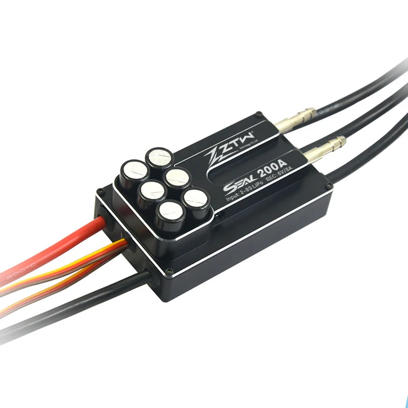 ZTW SEAL 200A SBEC 8A 8S/300A OPTO HV 14S Water-cooled Brushless ESC Seal Ship Model ESC Bidirectional Fully Waterproof