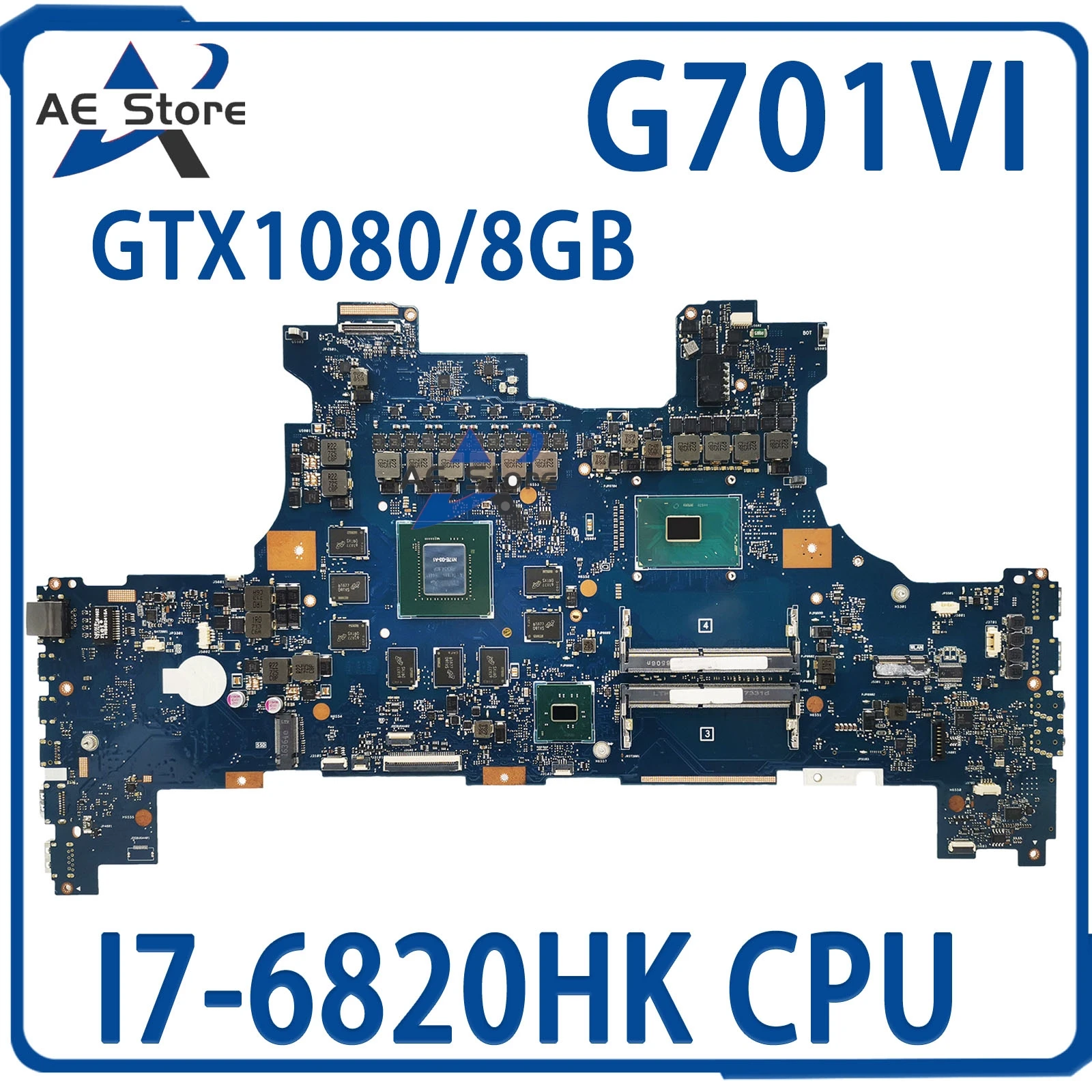 

G701V I7-6820HK CPU GTX1080/8GB Notebook Mainboard For ASUS G701VI ROG G701 G701VIK Laptop Motherboard Main Board TEST OK DDR4