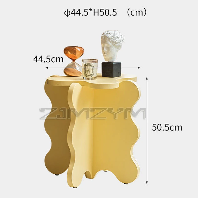 Coffee Sofa Side Table Modern Simple Cartoon Petal Side Table INS Wave Coffee Table Creative Color Creative  Small Coffee Table