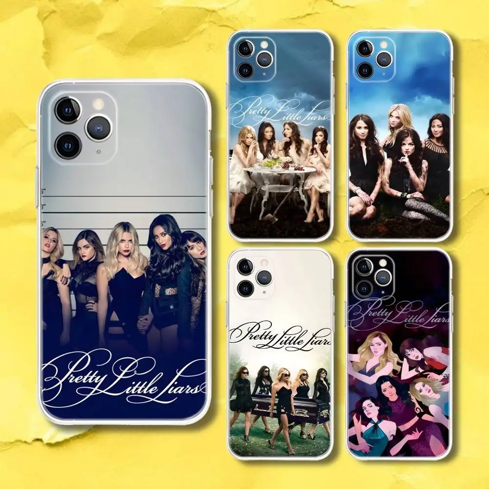 P-Pretty Little Liars Transparent Phone Case For iPhone 17,13,15,12,11,14,16 Pro Max Mini 7,8 Plus SE4,17E Air Fundas